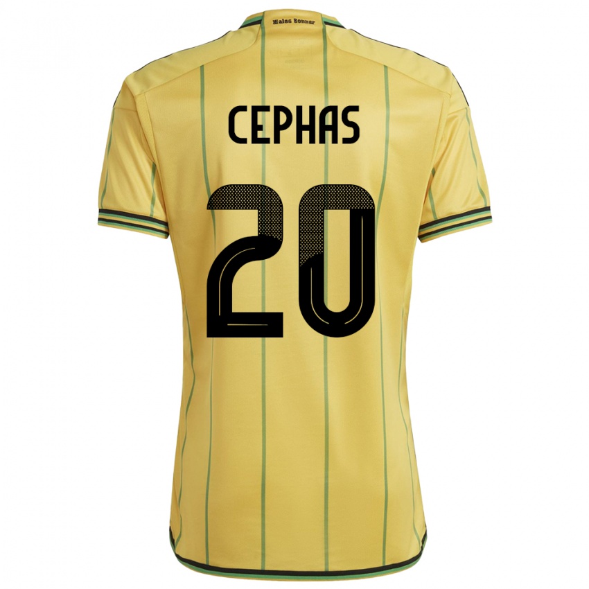 Hombre Camiseta Jamaica Renaldo Cephas #20 Amarillo 1ª Equipación 24-26 La Camisa Chile