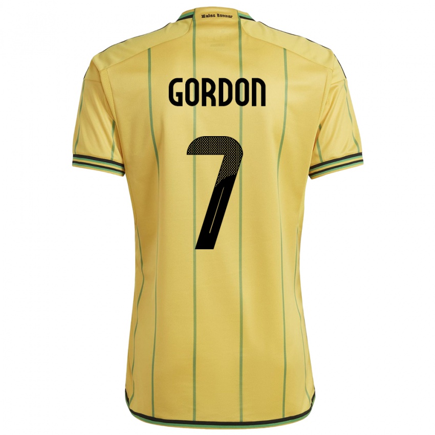 Hombre Camiseta Jamaica Robino Gordon #7 Amarillo 1ª Equipación 24-26 La Camisa Chile