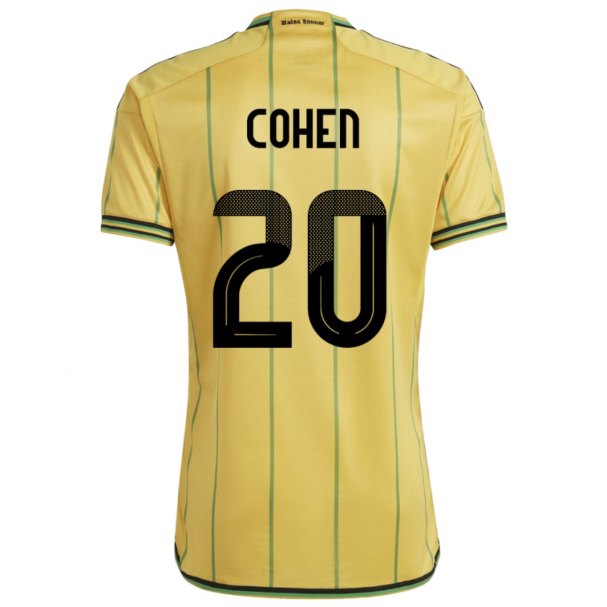 Hombre Camiseta Jamaica Dunsting Cohen #20 Amarillo 1ª Equipación 24-26 La Camisa Chile