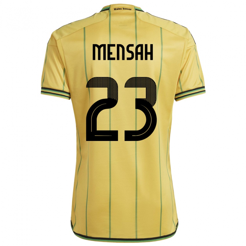 Hombre Camiseta Jamaica Serena Mensah #23 Amarillo 1ª Equipación 24-26 La Camisa Chile