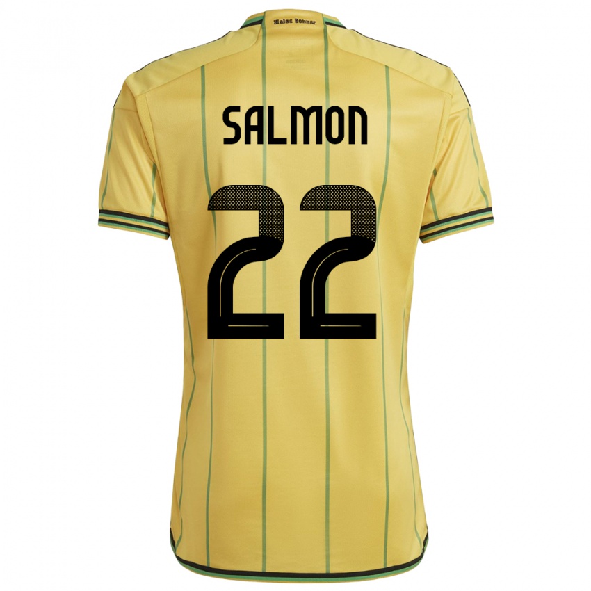 Hombre Camiseta Jamaica Christina Salmon #22 Amarillo 1ª Equipación 24-26 La Camisa Chile