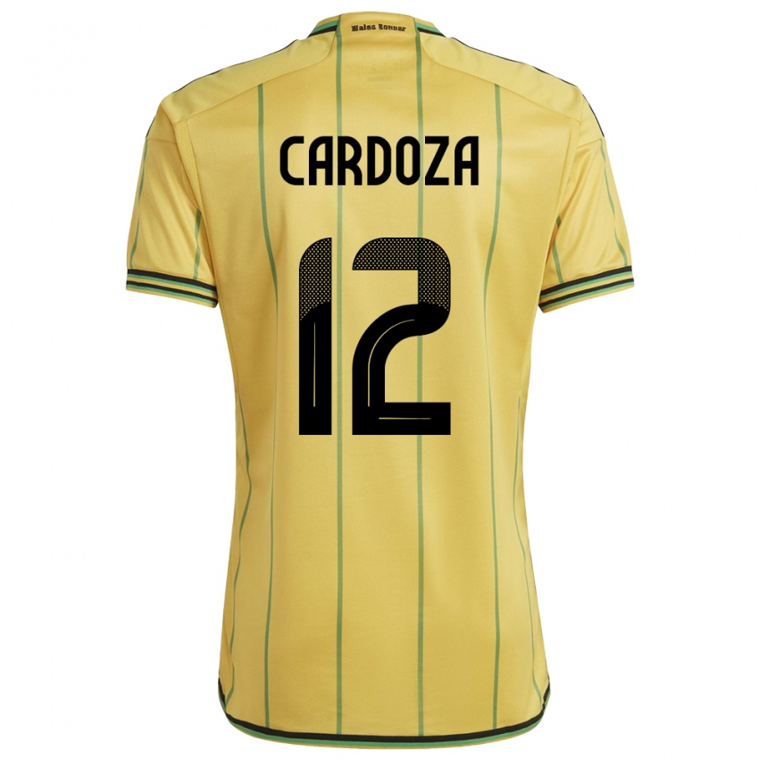 Hombre Camiseta Jamaica Naya Cardoza #12 Amarillo 1ª Equipación 24-26 La Camisa Chile