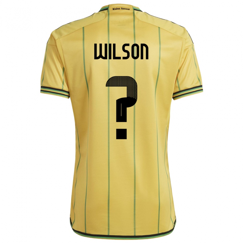 Hombre Camiseta Jamaica Dannique Wilson #0 Amarillo 1ª Equipación 24-26 La Camisa Chile