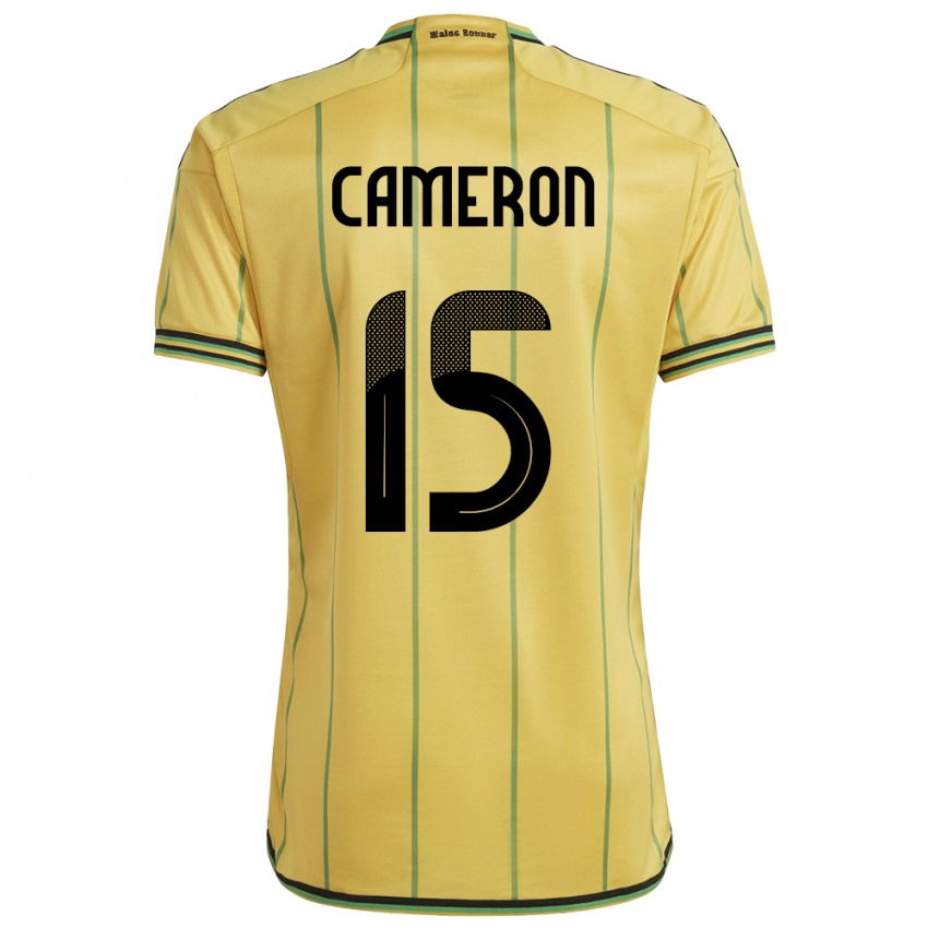 Hombre Camiseta Jamaica Tiffany Cameron #15 Amarillo 1ª Equipación 24-26 La Camisa Chile