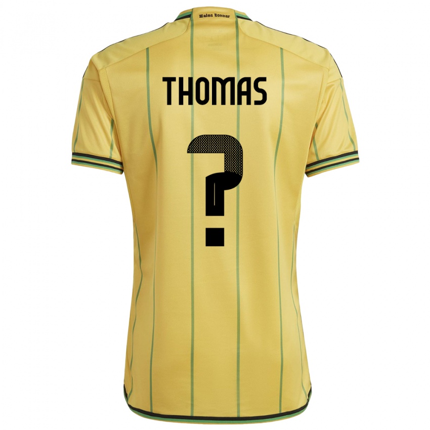 Hombre Camiseta Jamaica Kersha Thomas #0 Amarillo 1ª Equipación 24-26 La Camisa Chile