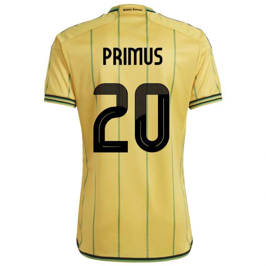 Hombre Camiseta Jamaica Atlanta Primus #20 Amarillo 1ª Equipación 24-26 La Camisa Chile