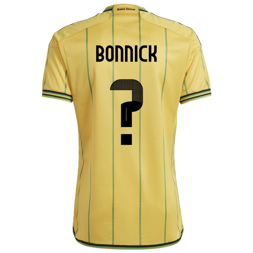 Hombre Camiseta Jamaica Sheyenne Bonnick #0 Amarillo 1ª Equipación 24-26 La Camisa Chile