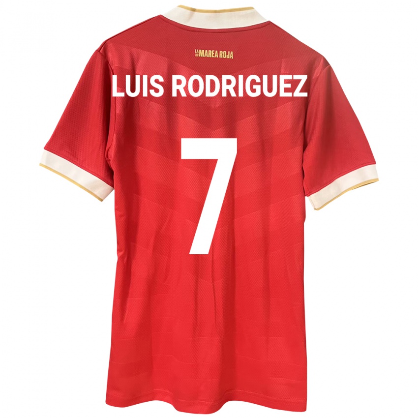 Hombre Camiseta Panamá José Luis Rodríguez #7 Rojo 1ª Equipación 24-26 La Camisa Chile