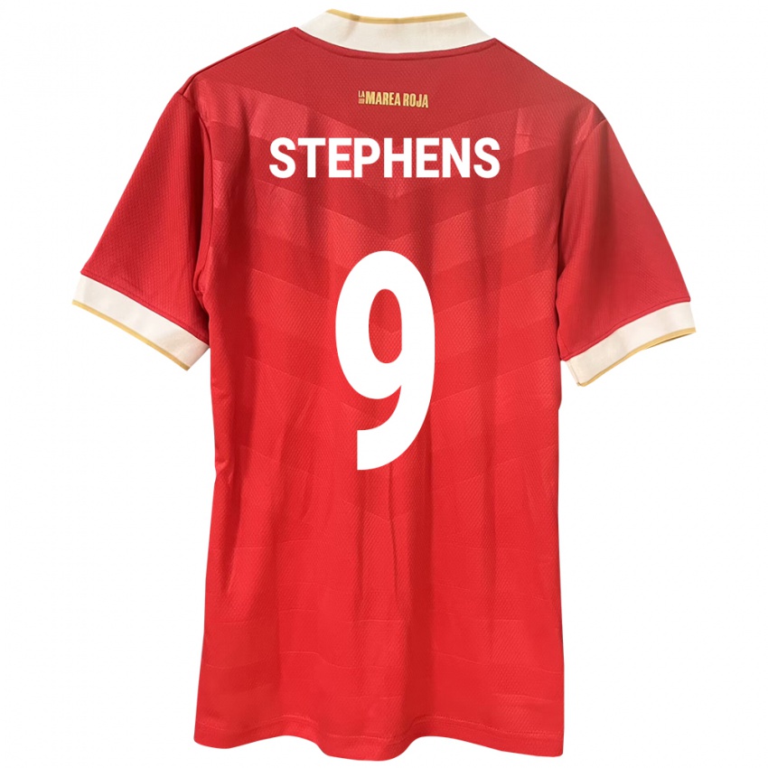 Hombre Camiseta Panamá Alfredo Stephens #9 Rojo 1ª Equipación 24-26 La Camisa Chile