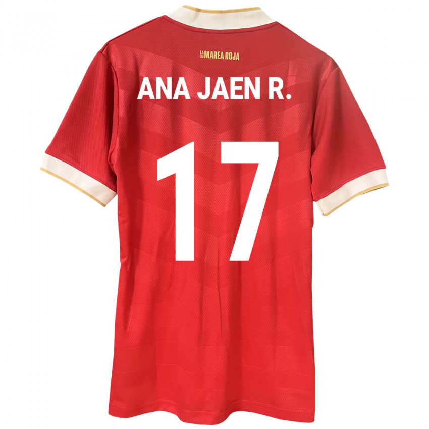 Hombre Camiseta Panamá Ana Jaén Rodríguez #17 Rojo 1ª Equipación 24-26 La Camisa Chile