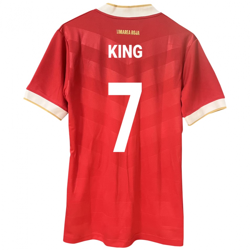 Hombre Camiseta Panamá Sherline King #7 Rojo 1ª Equipación 24-26 La Camisa Chile