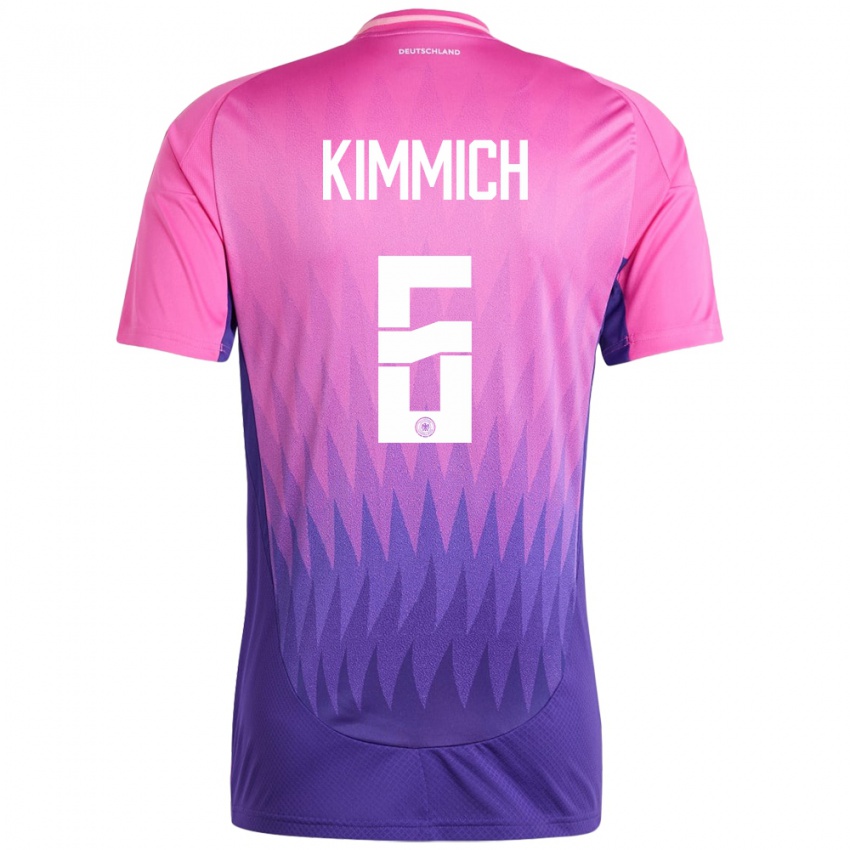 Hombre Camiseta Alemania Joshua Kimmich #6 Rosado Morado 2ª Equipación 24-26 La Camisa Chile