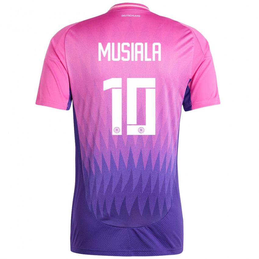 Hombre Camiseta Alemania Jamal Musiala #10 Rosado Morado 2ª Equipación 24-26 La Camisa Chile