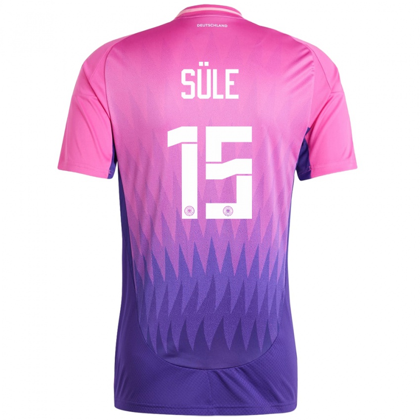 Hombre Camiseta Alemania Niklas Sule #15 Rosado Morado 2ª Equipación 24-26 La Camisa Chile