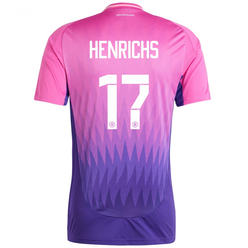 Hombre Camiseta Alemania Benjamin Henrichs #17 Rosado Morado 2ª Equipación 24-26 La Camisa Chile
