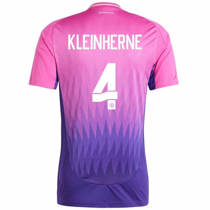 Hombre Camiseta Alemania Sophia Kleinherne #4 Rosado Morado 2ª Equipación 24-26 La Camisa Chile