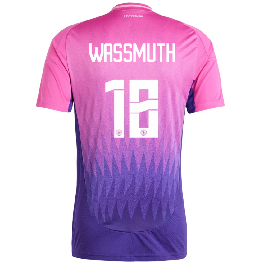 Hombre Camiseta Alemania Tabea Wabmuth #18 Rosado Morado 2ª Equipación 24-26 La Camisa Chile