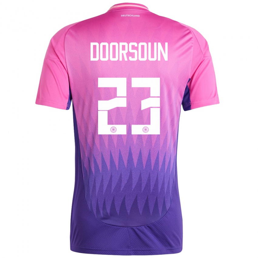 Hombre Camiseta Alemania Sara Doorsoun #23 Rosado Morado 2ª Equipación 24-26 La Camisa Chile