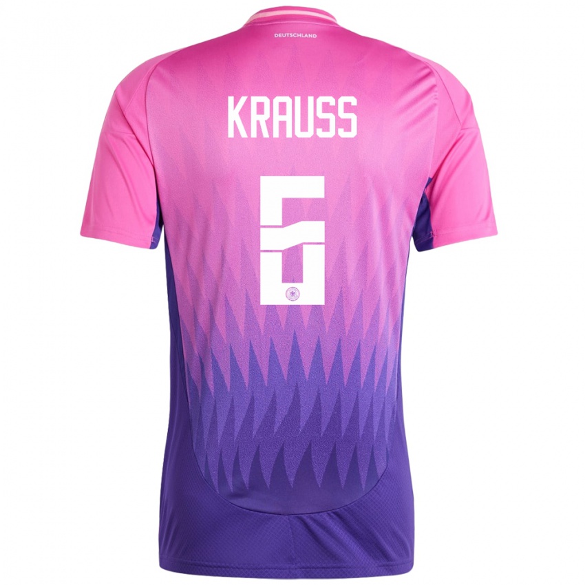 Hombre Camiseta Alemania Tom Kraub #6 Rosado Morado 2ª Equipación 24-26 La Camisa Chile