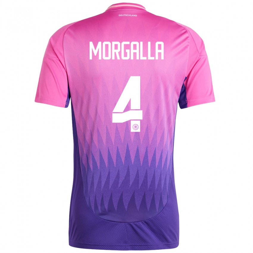 Hombre Camiseta Alemania Leandro Morgalla #4 Rosado Morado 2ª Equipación 24-26 La Camisa Chile