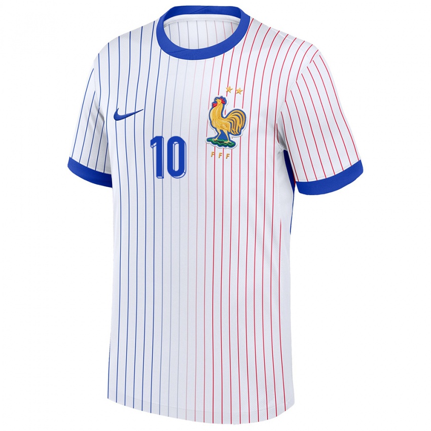 Hombre Camiseta Francia Laurina Fazer #10 Blanco 2ª Equipación 24-26 La Camisa Chile