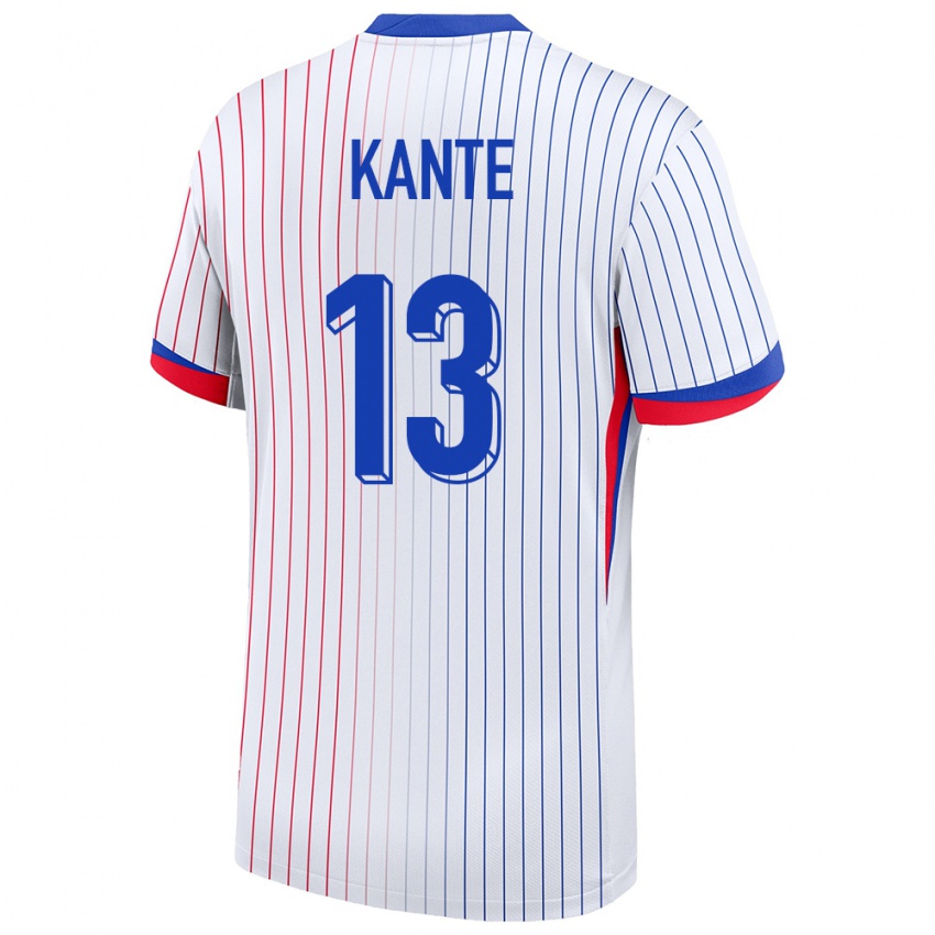 Hombre Camiseta Francia N Golo Kante #13 Blanco 2ª Equipación 24-26 La Camisa Chile