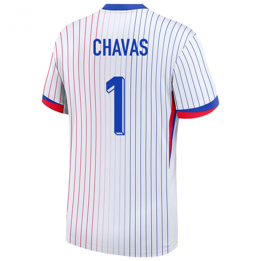 Hombre Camiseta Francia Mylene Chavas #1 Blanco 2ª Equipación 24-26 La Camisa Chile