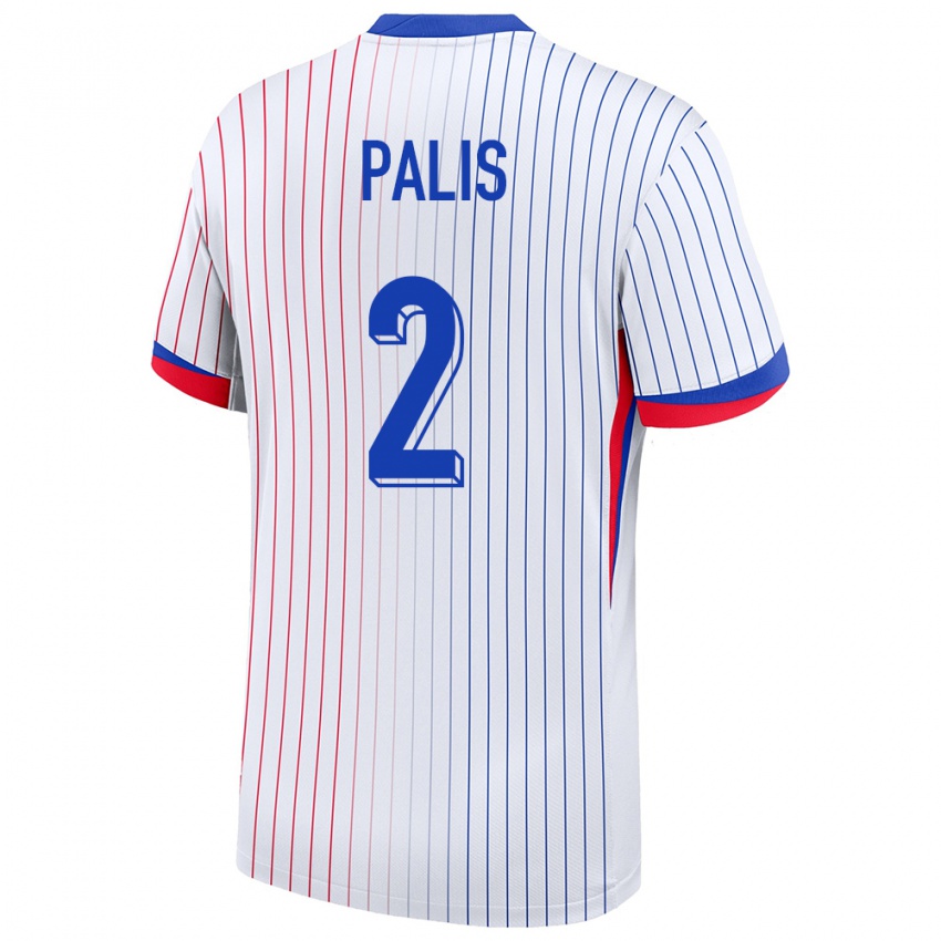 Hombre Camiseta Francia Ella Palis #2 Blanco 2ª Equipación 24-26 La Camisa Chile