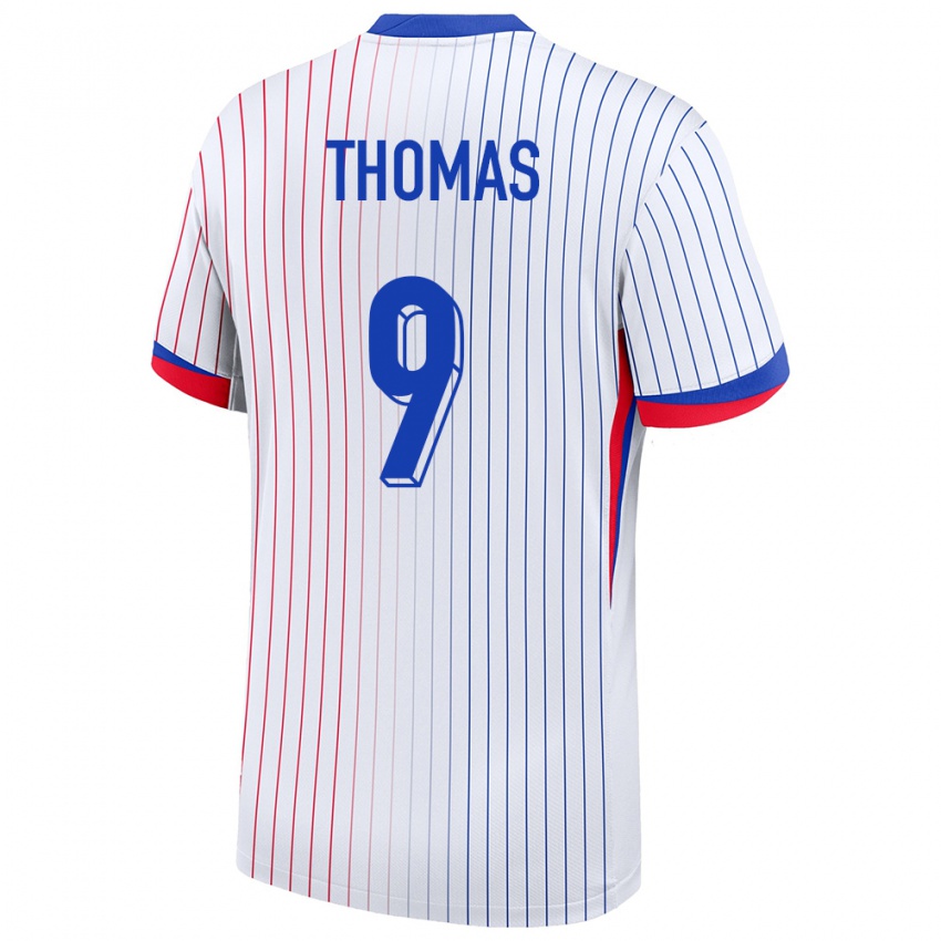 Hombre Camiseta Francia Lindsey Thomas #9 Blanco 2ª Equipación 24-26 La Camisa Chile