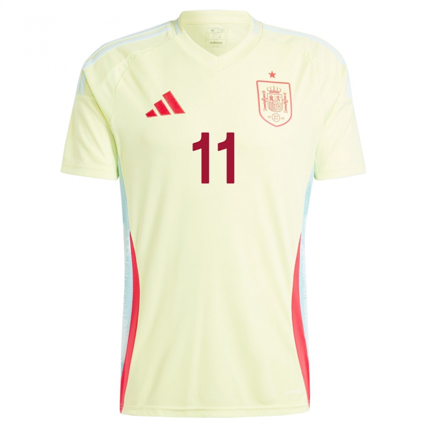 Hombre Camiseta España Alexia Putellas #11 Amarillo 2ª Equipación 24-26 La Camisa Chile