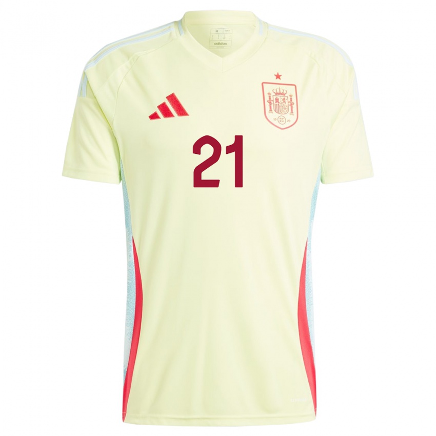 Hombre Camiseta España Claudia Zornoza #21 Amarillo 2ª Equipación 24-26 La Camisa Chile