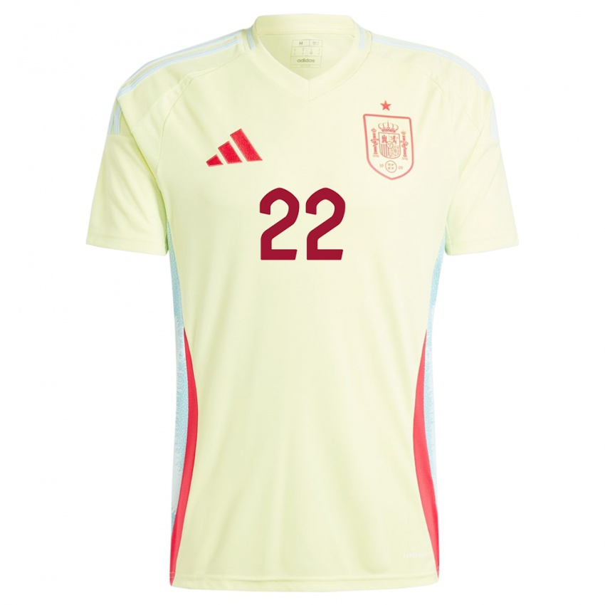 Hombre Camiseta España Claudia Pina #22 Amarillo 2ª Equipación 24-26 La Camisa Chile