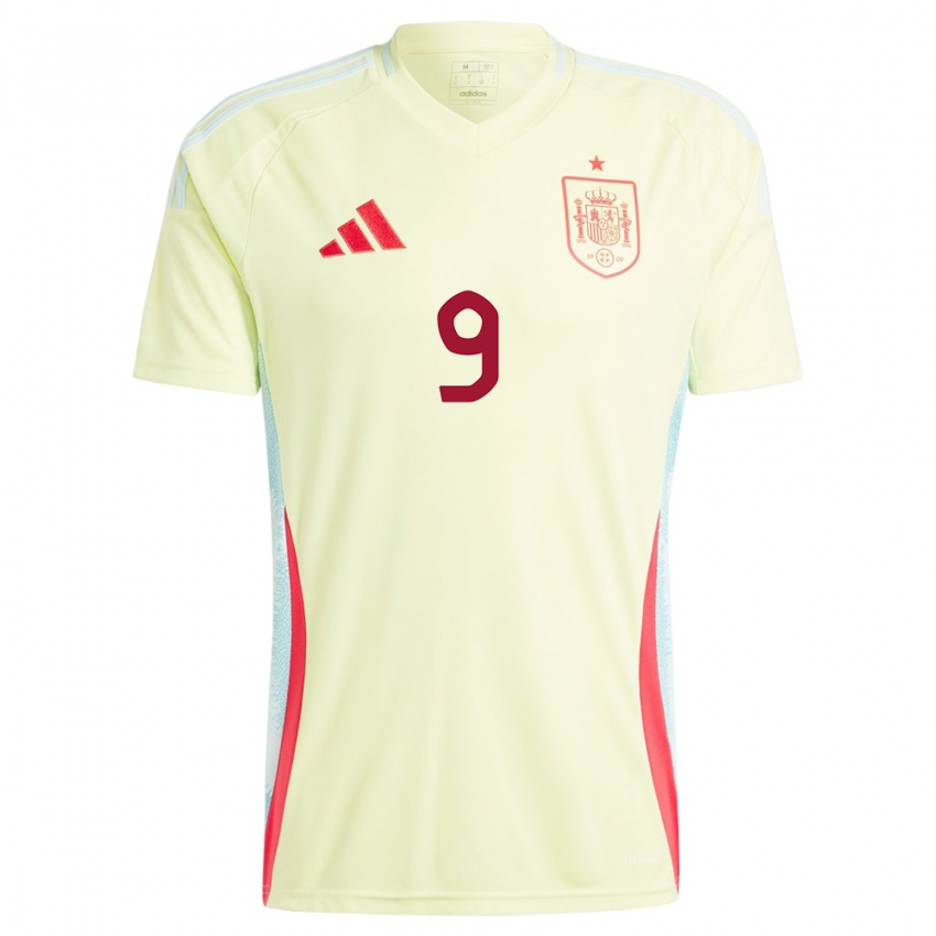 Hombre Camiseta España Alvaro Gines #9 Amarillo 2ª Equipación 24-26 La Camisa Chile