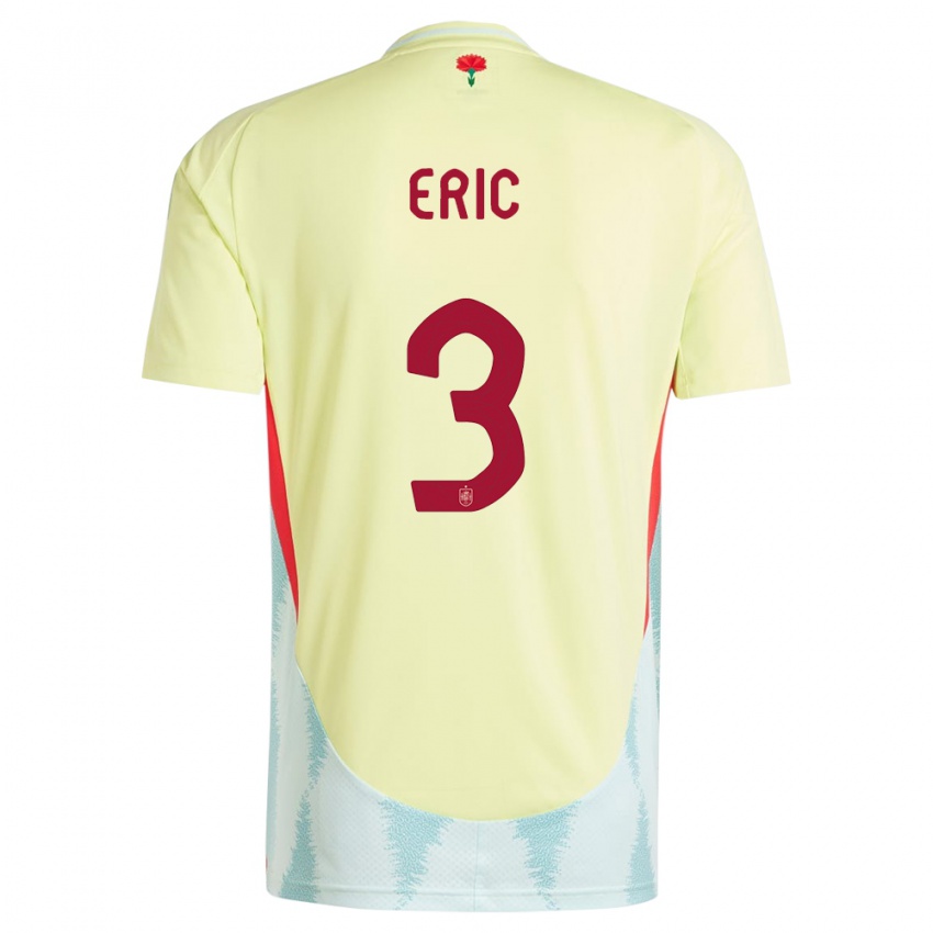 Hombre Camiseta España Eric Garcia #3 Amarillo 2ª Equipación 24-26 La Camisa Chile