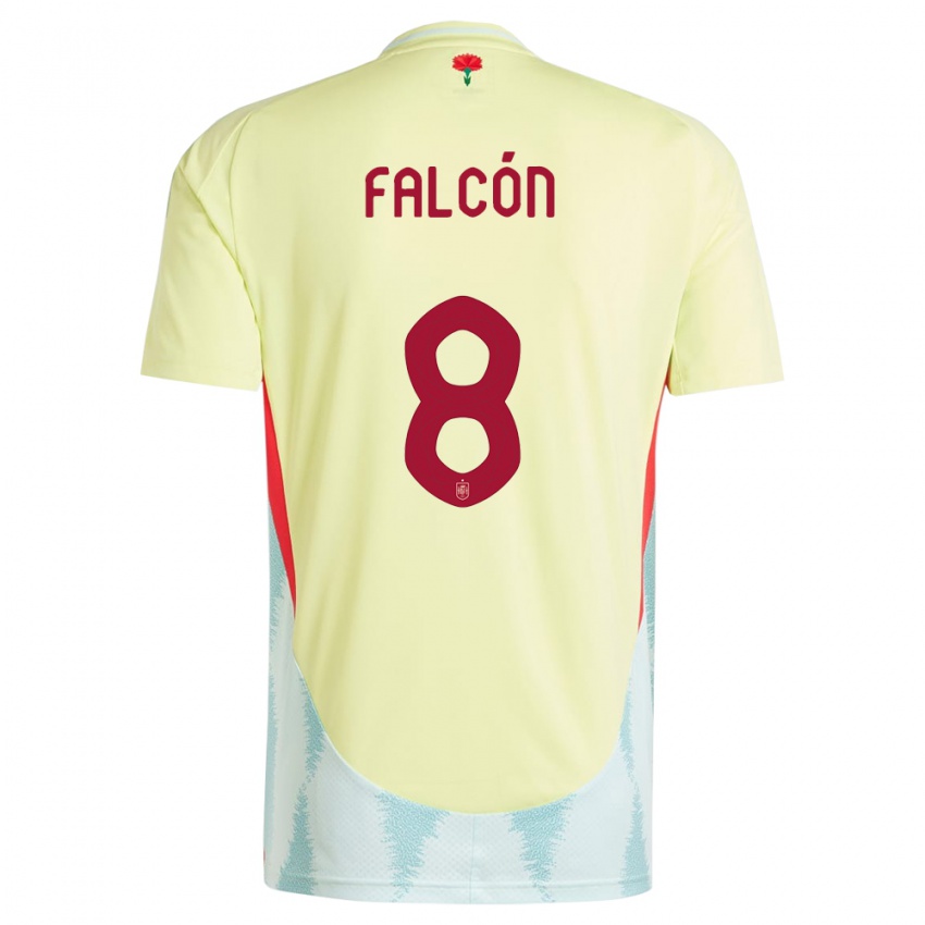 Hombre Camiseta España Andrea Falcon #8 Amarillo 2ª Equipación 24-26 La Camisa Chile