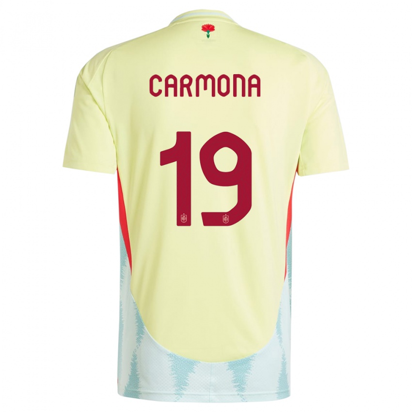 Hombre Camiseta España Olga Carmona #19 Amarillo 2ª Equipación 24-26 La Camisa Chile