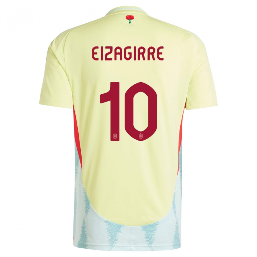 Hombre Camiseta España Nerea Eizagirre #10 Amarillo 2ª Equipación 24-26 La Camisa Chile