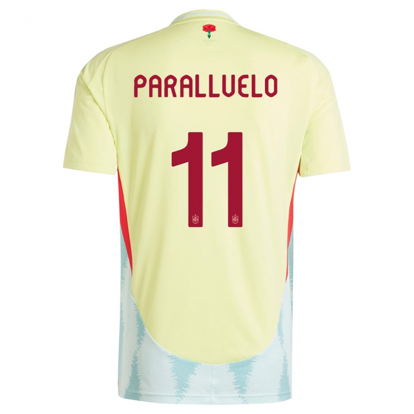 Hombre Camiseta España Salma Paralluelo #11 Amarillo 2ª Equipación 24-26 La Camisa Chile