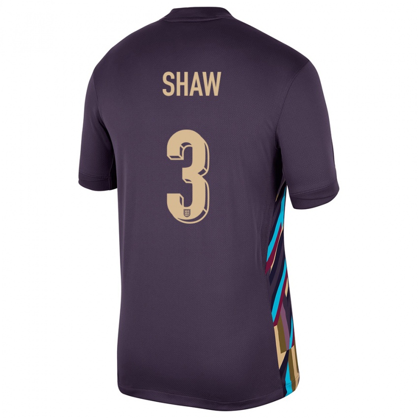 Hombre Camiseta Inglaterra Luke Shaw #3 Pasa Oscura 2ª Equipación 24-26 La Camisa Chile