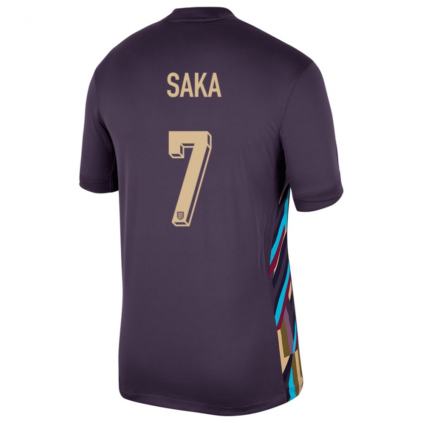 Hombre Camiseta Inglaterra Bukayo Saka #7 Pasa Oscura 2ª Equipación 24-26 La Camisa Chile
