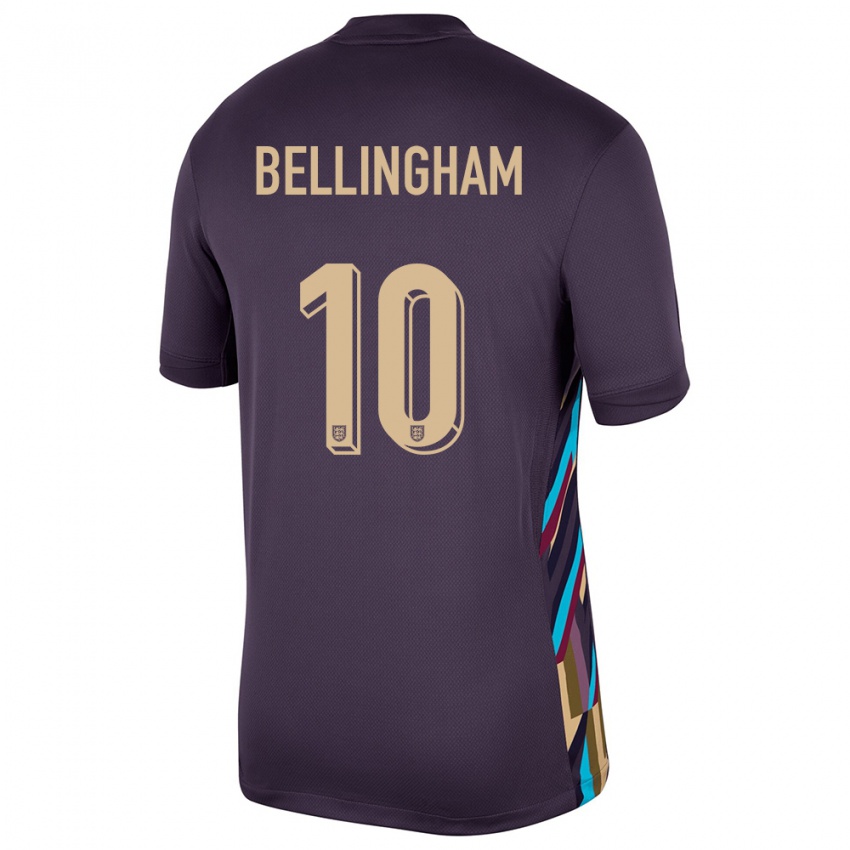Hombre Camiseta Inglaterra Jude Bellingham #10 Pasa Oscura 2ª Equipación 24-26 La Camisa Chile