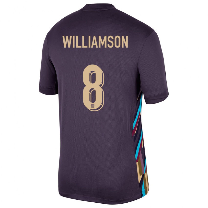 Hombre Camiseta Inglaterra Leah Williamson #8 Pasa Oscura 2ª Equipación 24-26 La Camisa Chile