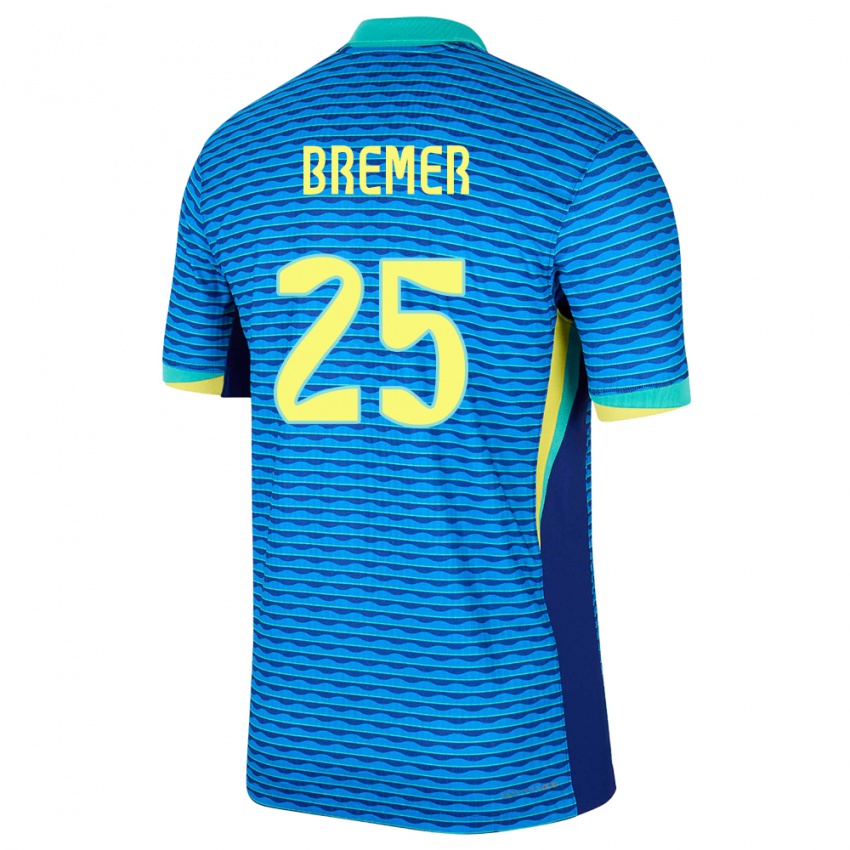 Hombre Camiseta Brasil Bremer #25 Azul 2ª Equipación 24-26 La Camisa Chile