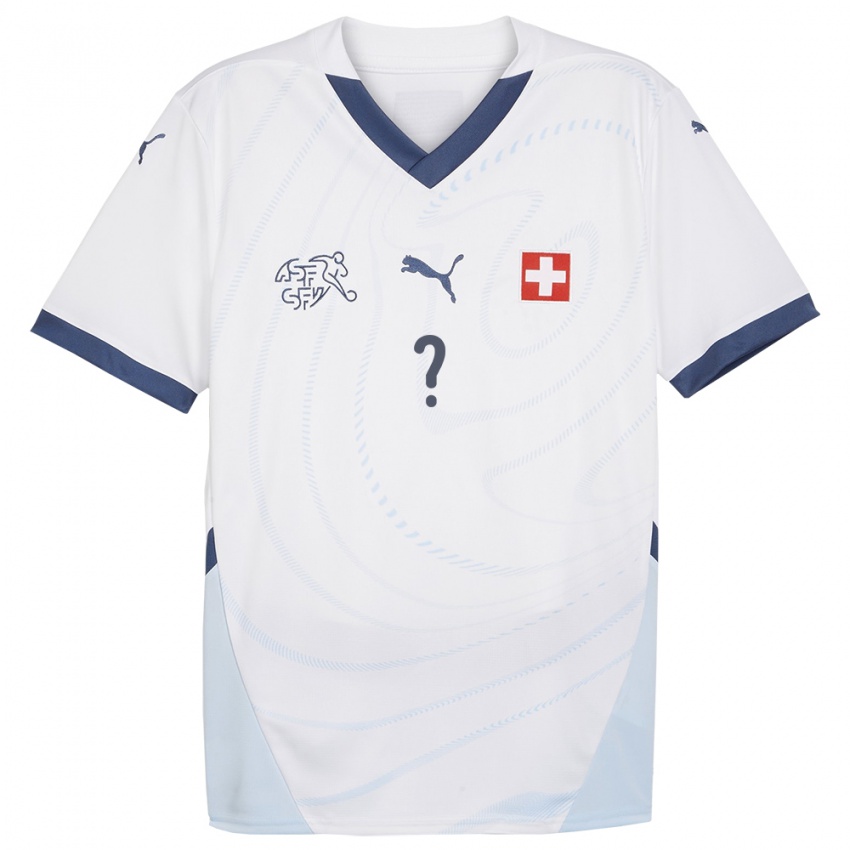 Hombre Camiseta Suiza Su Nombre #0 Blanco 2ª Equipación 24-26 La Camisa Chile