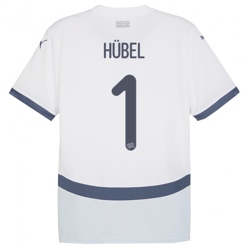 Hombre Camiseta Suiza Marvin Hubel #1 Blanco 2ª Equipación 24-26 La Camisa Chile