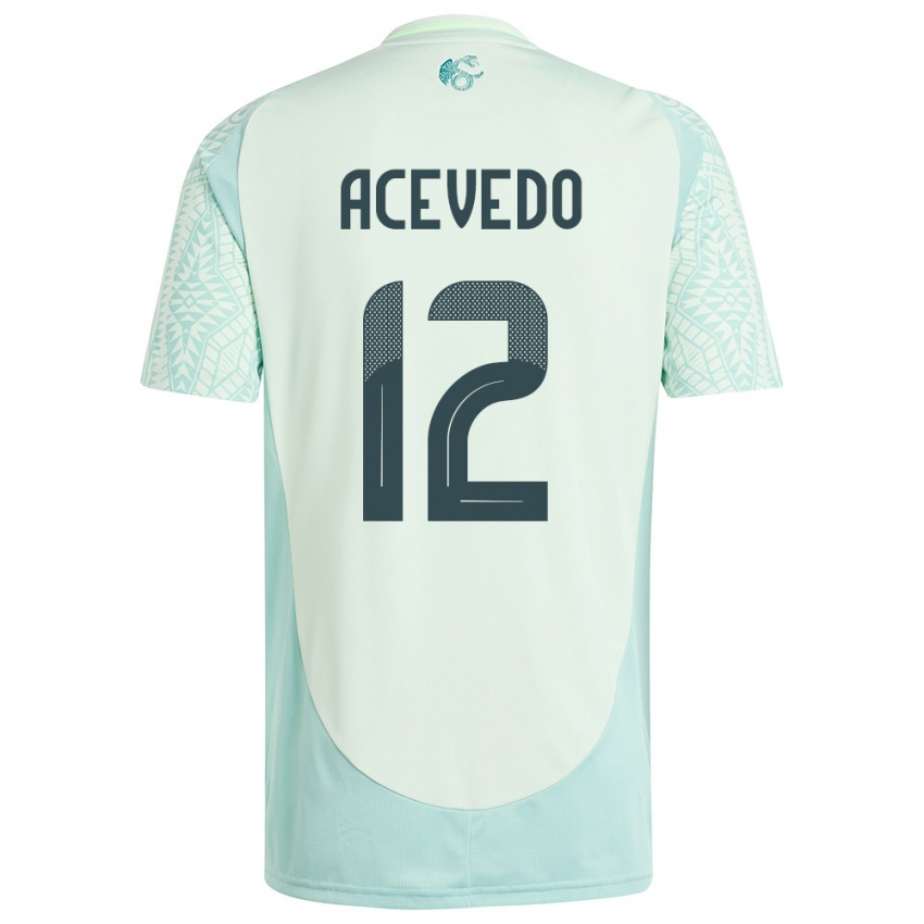 Hombre Camiseta México Carlos Acevedo #122 Lino Verde 2ª Equipación 24-26 La Camisa Chile