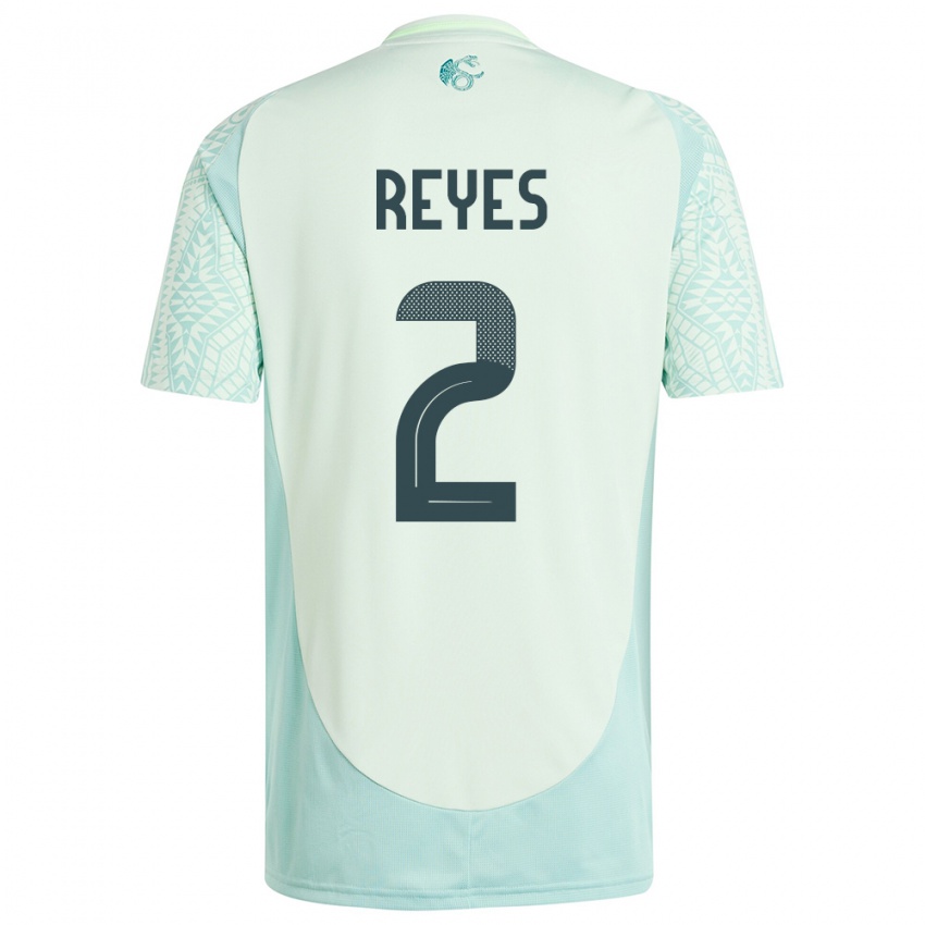 Hombre Camiseta México Luis Reyes #2 Lino Verde 2ª Equipación 24-26 La Camisa Chile