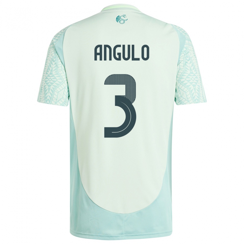 Hombre Camiseta México Jesus Angulo #3 Lino Verde 2ª Equipación 24-26 La Camisa Chile