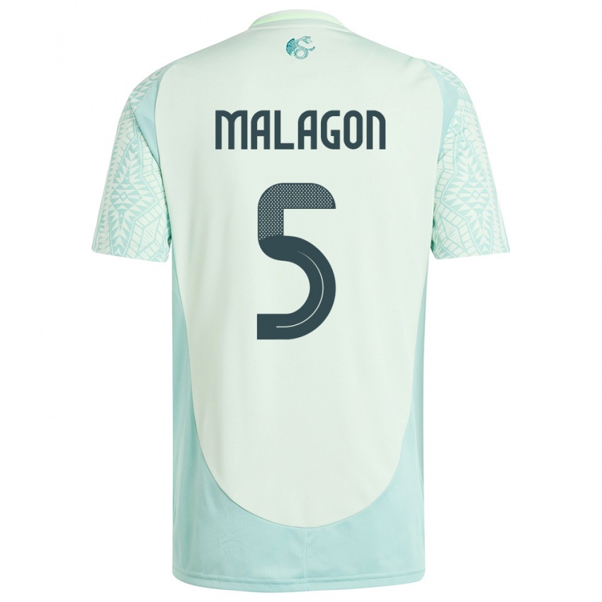 Hombre Camiseta México Luis Malagon #5 Lino Verde 2ª Equipación 24-26 La Camisa Chile