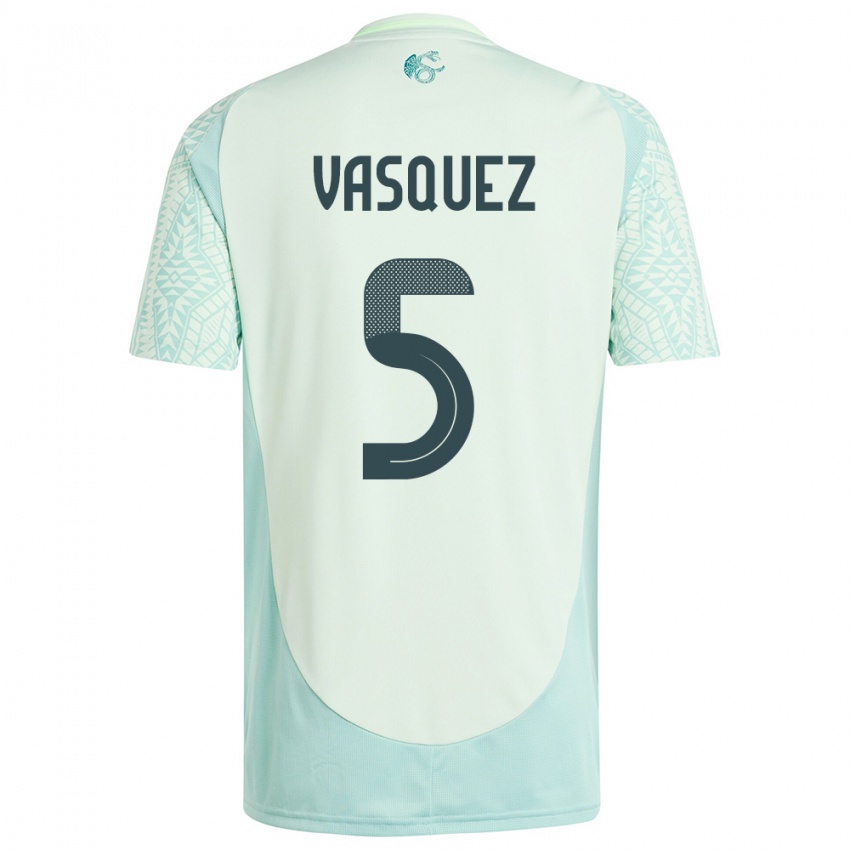 Hombre Camiseta México Johan Vasquez #5 Lino Verde 2ª Equipación 24-26 La Camisa Chile